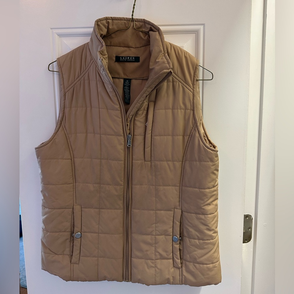 Lauren Ralph Lauren Beige Quilted Vest